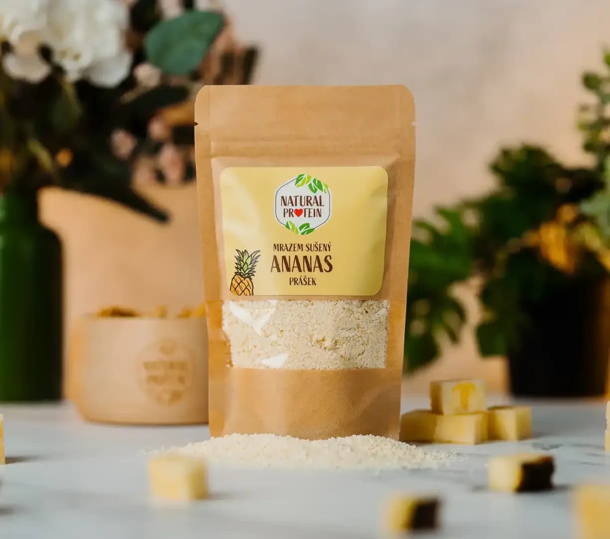 NaturalProtein Mrazem sušený ananas prášek - náhled 2
