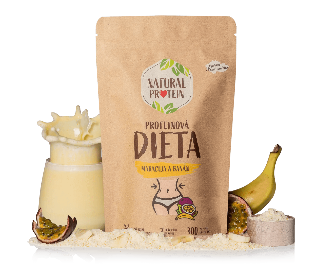 NaturalProtein Proteinová dieta Maracuja a banán