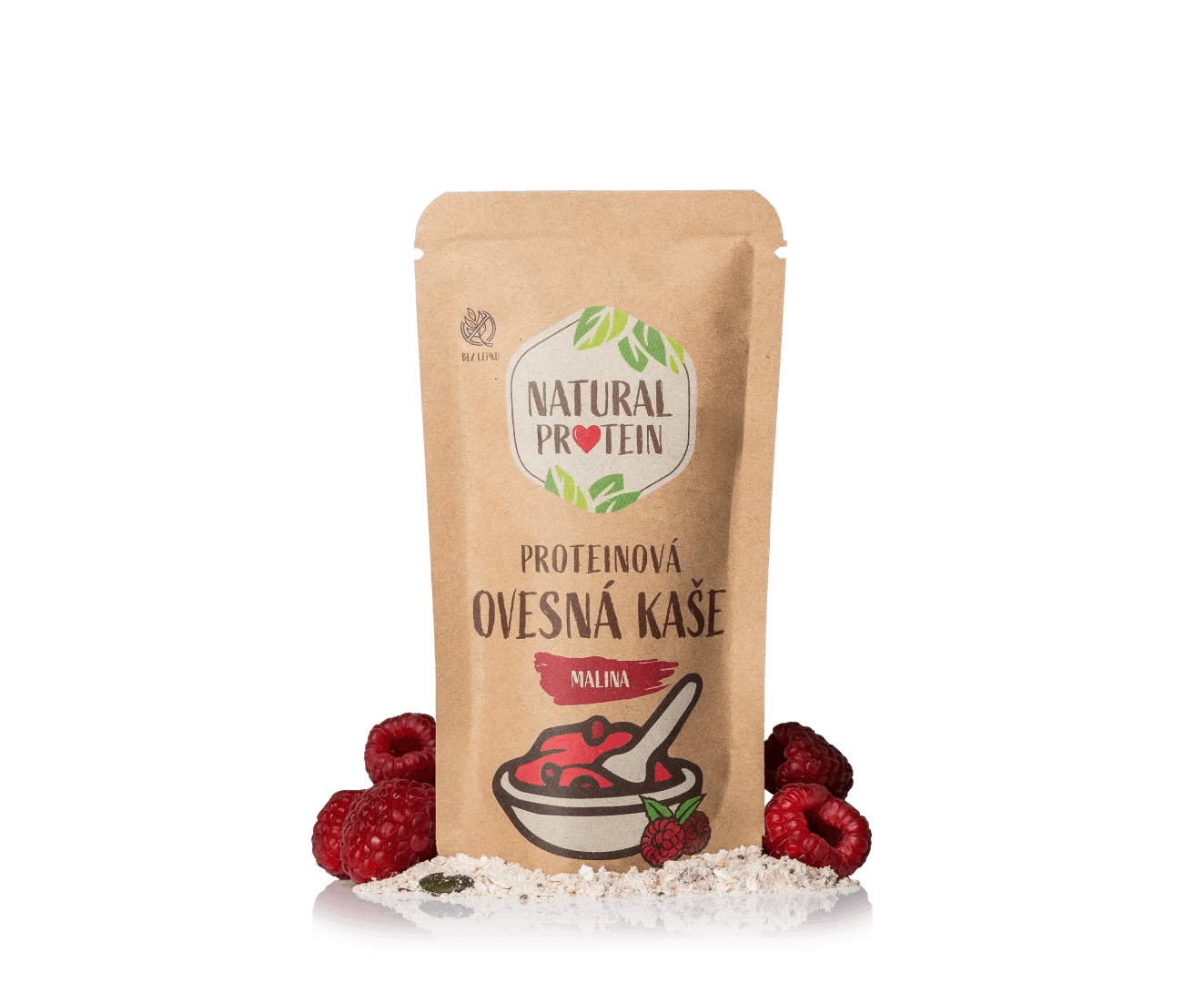 NaturalProtein Proteinová ovesná kaše Malina (60 g)