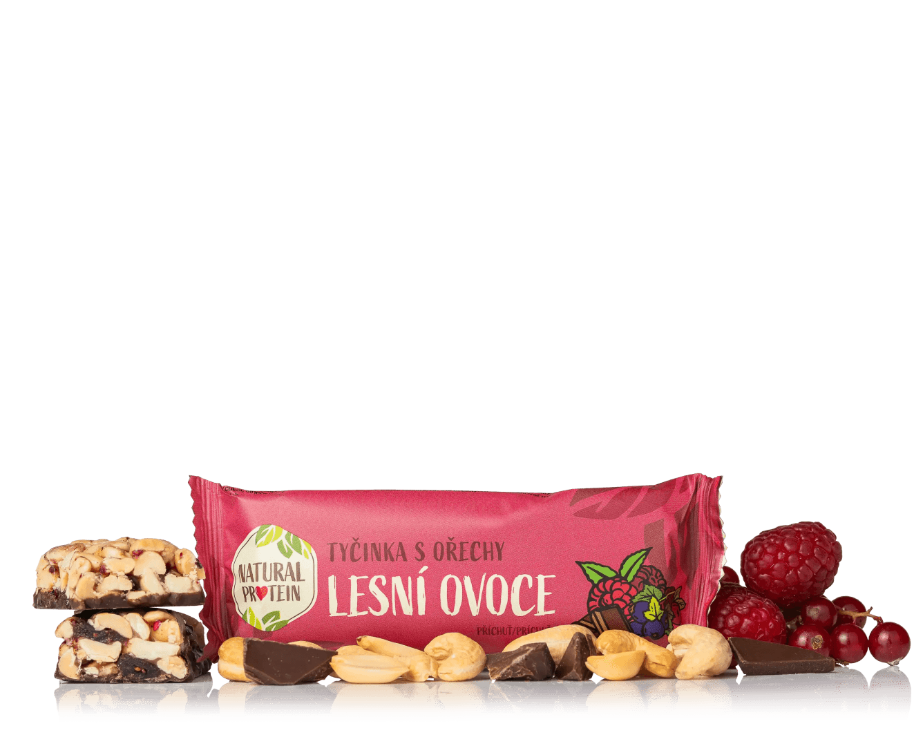 NaturalProtein Ořechová tyčinka lesní ovoce
