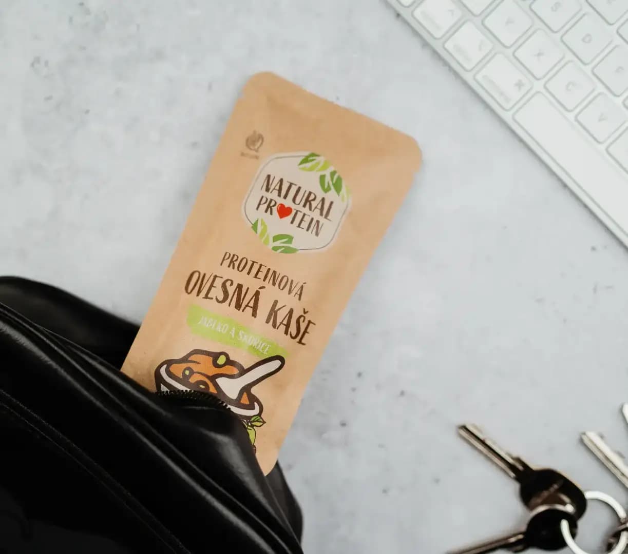 NaturalProtein Proteinová ovesná kaše Jablko a skořice (60 g) - náhled 2