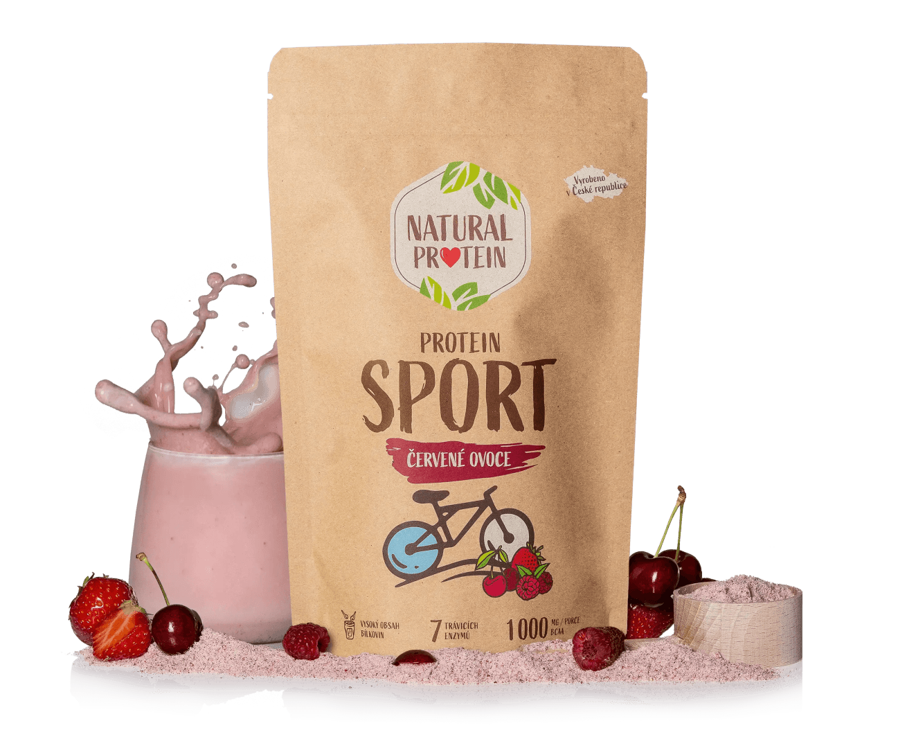 NaturalProtein Protein Sport Červené ovoce