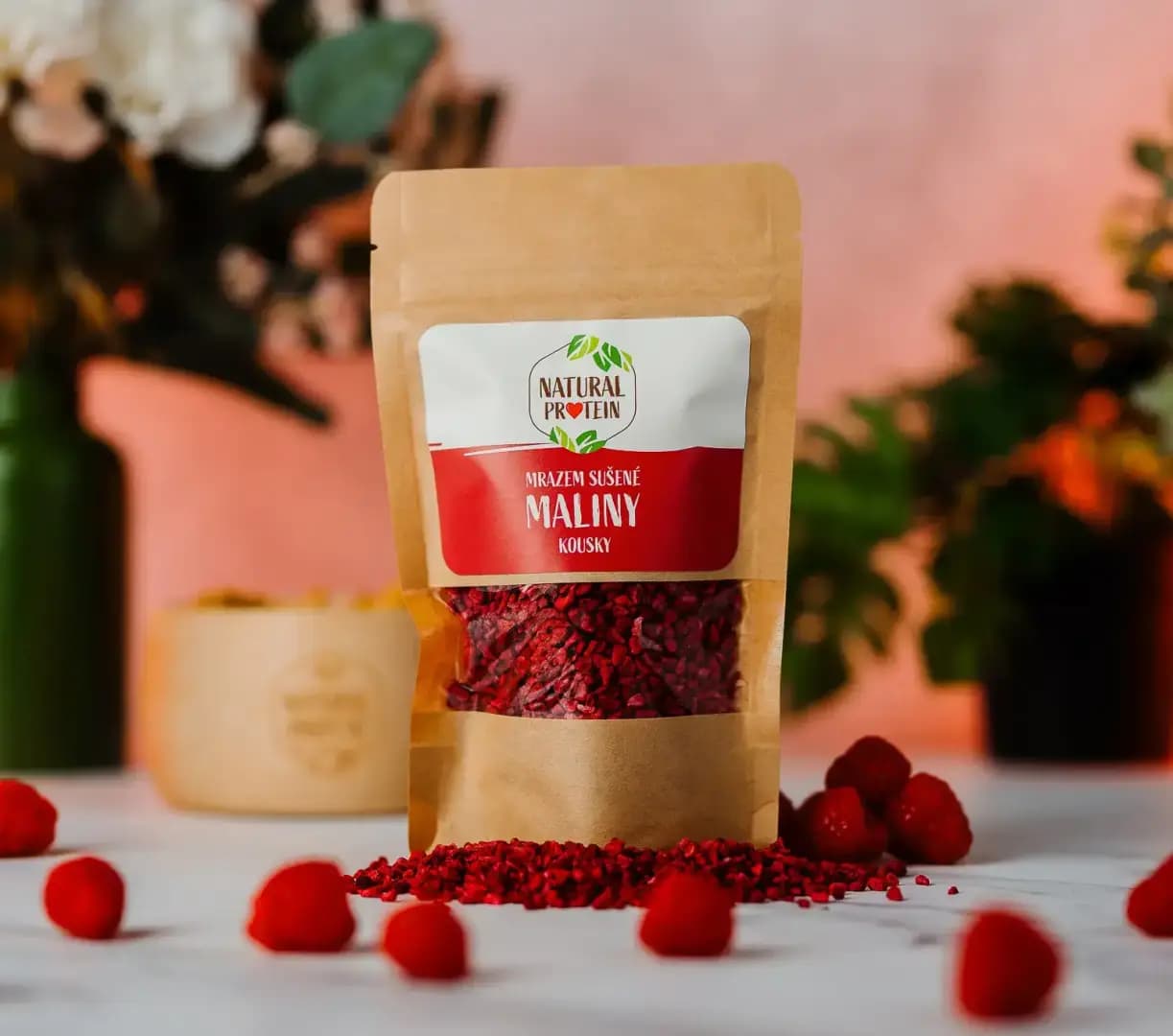 NaturalProtein Mrazem sušené maliny kousky - náhled 2