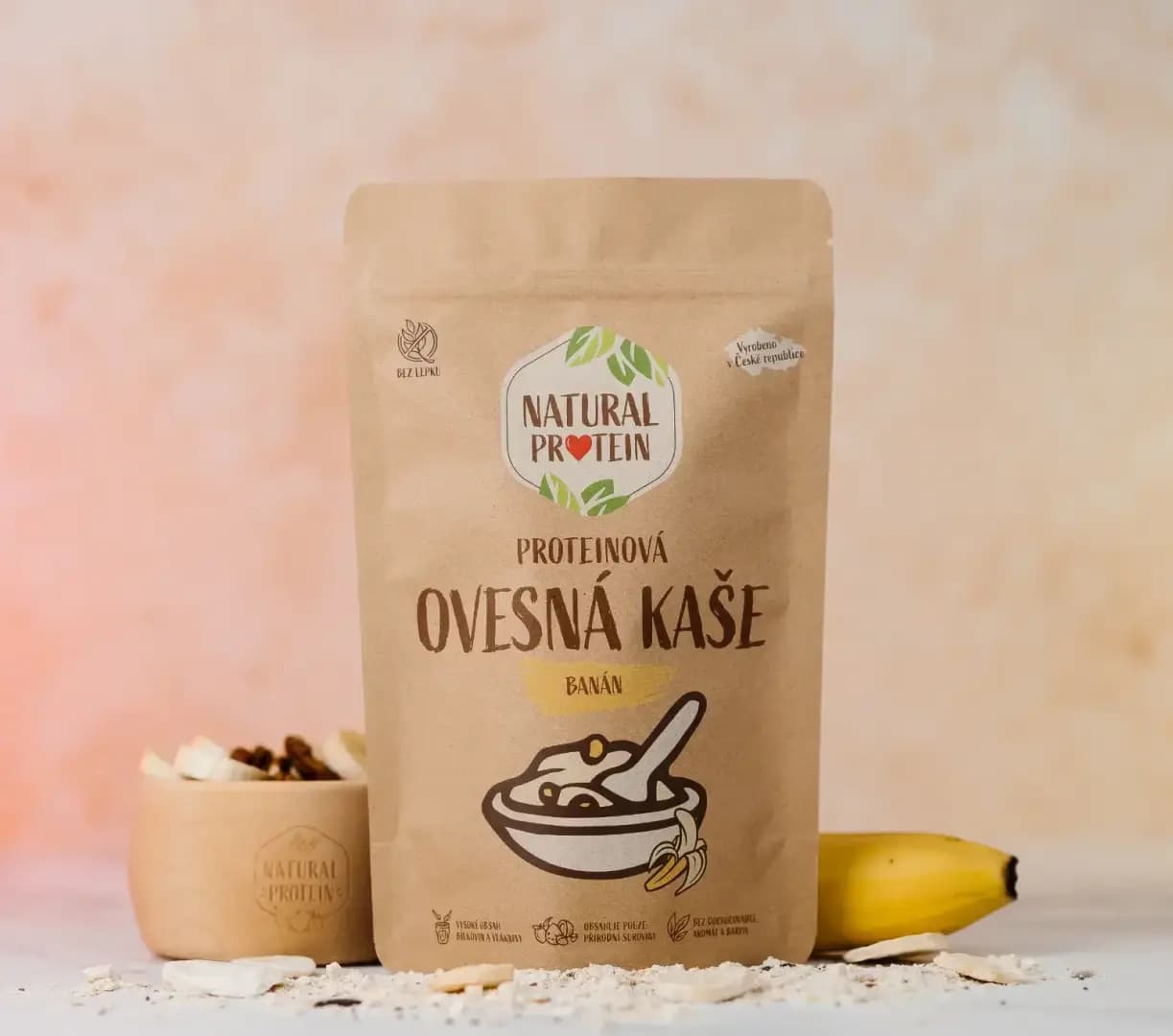 NaturalProtein Proteinová ovesná kaše Banán - náhled 2