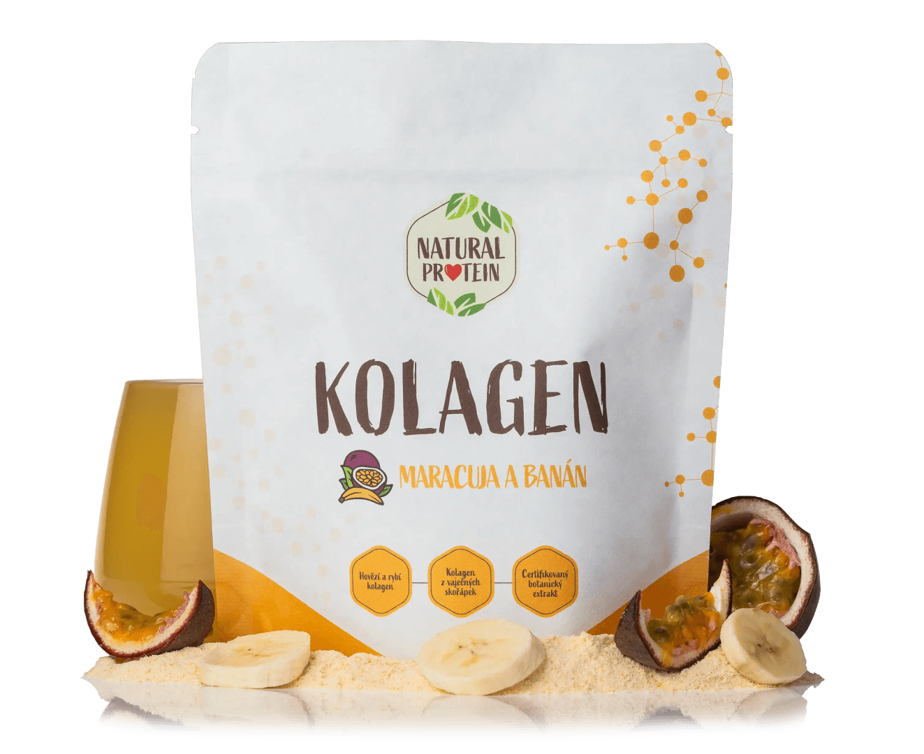 NaturalProtein Kolagen Maracuja a banán