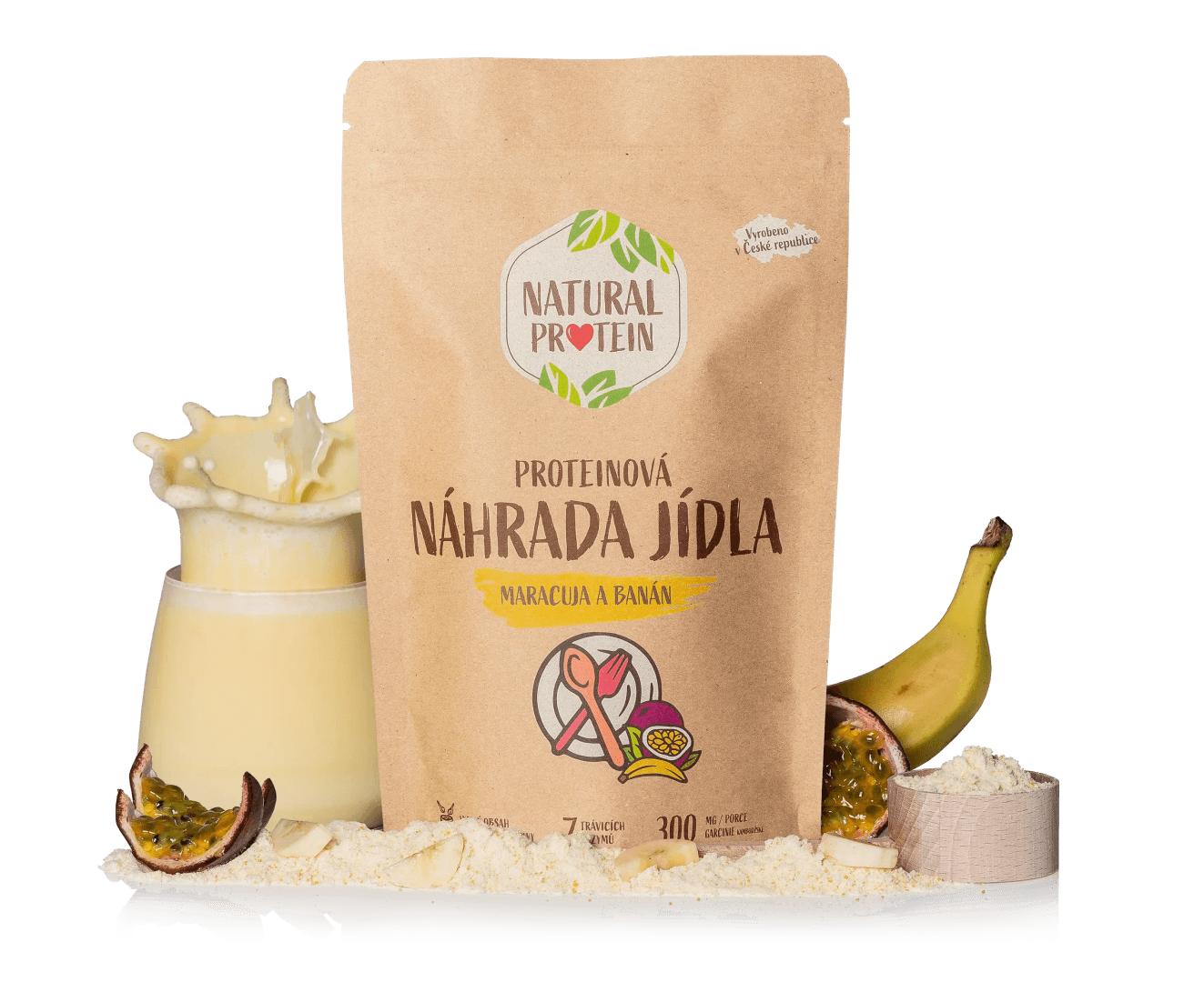 NaturalProtein Náhrada jídla Maracuja a banán