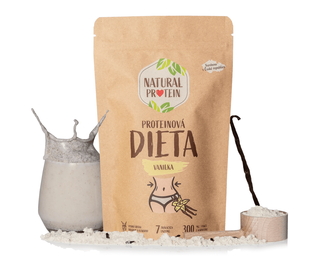 NaturalProtein Proteinová dieta Vanilka