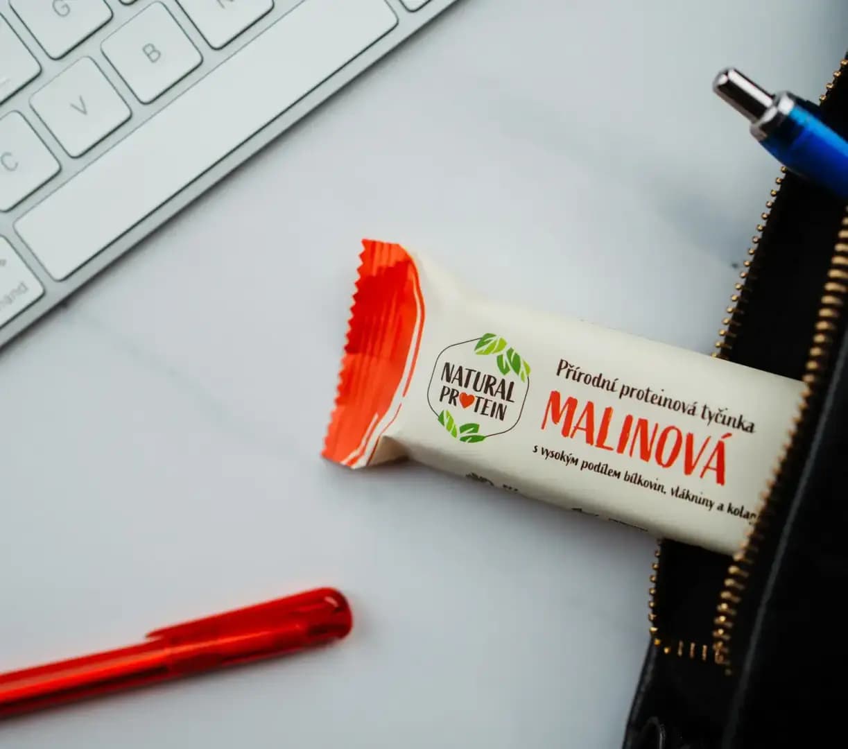NaturalProtein Proteinová tyčinka s kolagenem Malinová - náhled 2