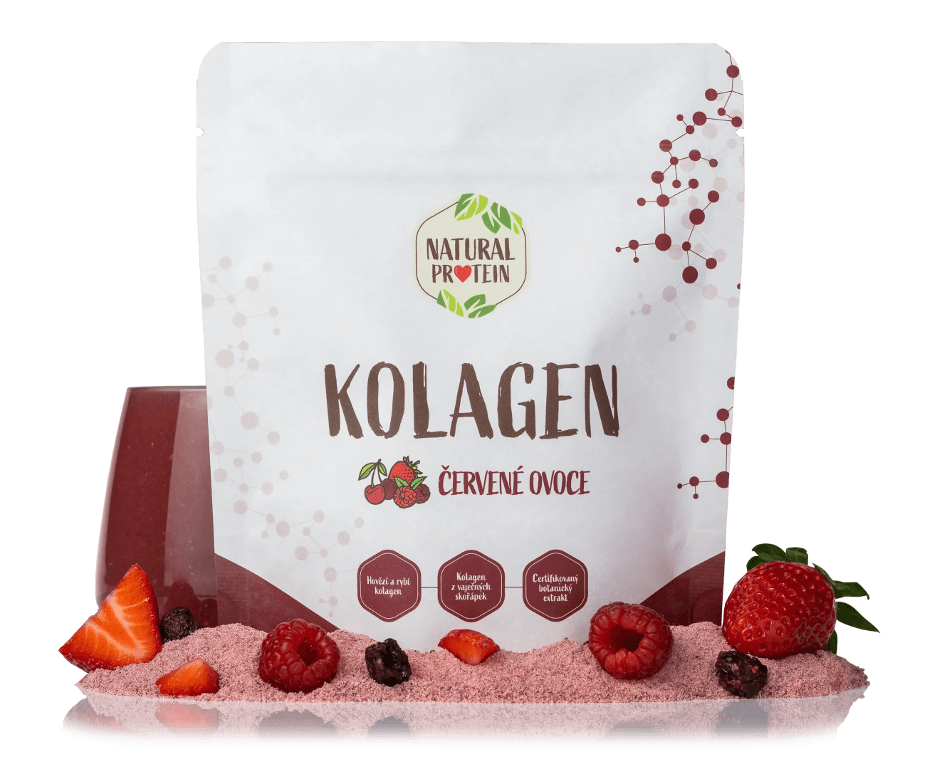 NaturalProtein Kolagen Červené ovoce