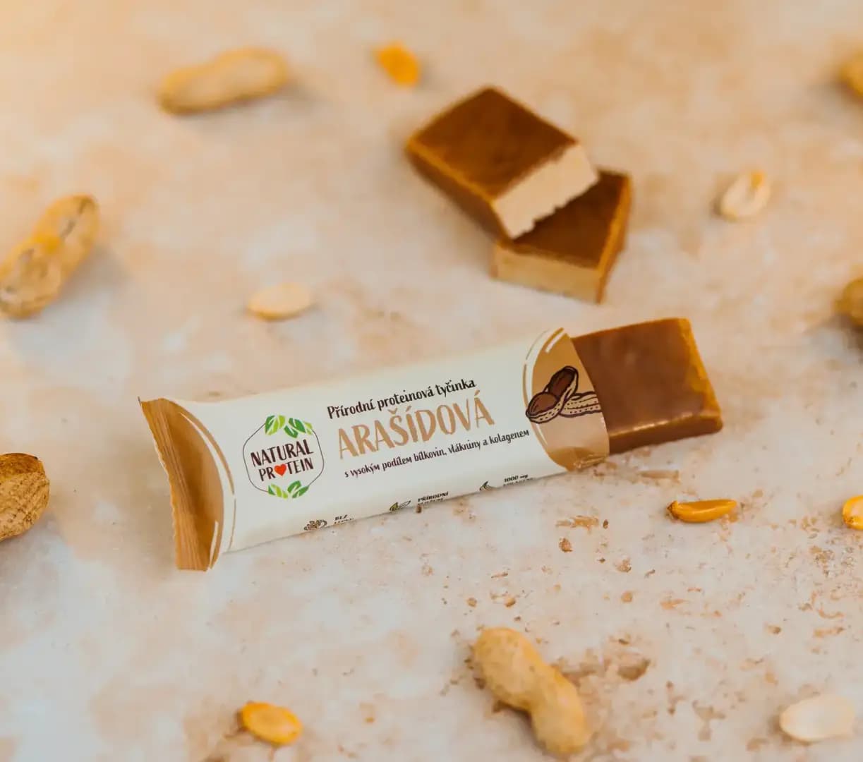 NaturalProtein Proteinová tyčinka s kolagenem Arašídová - náhled 4