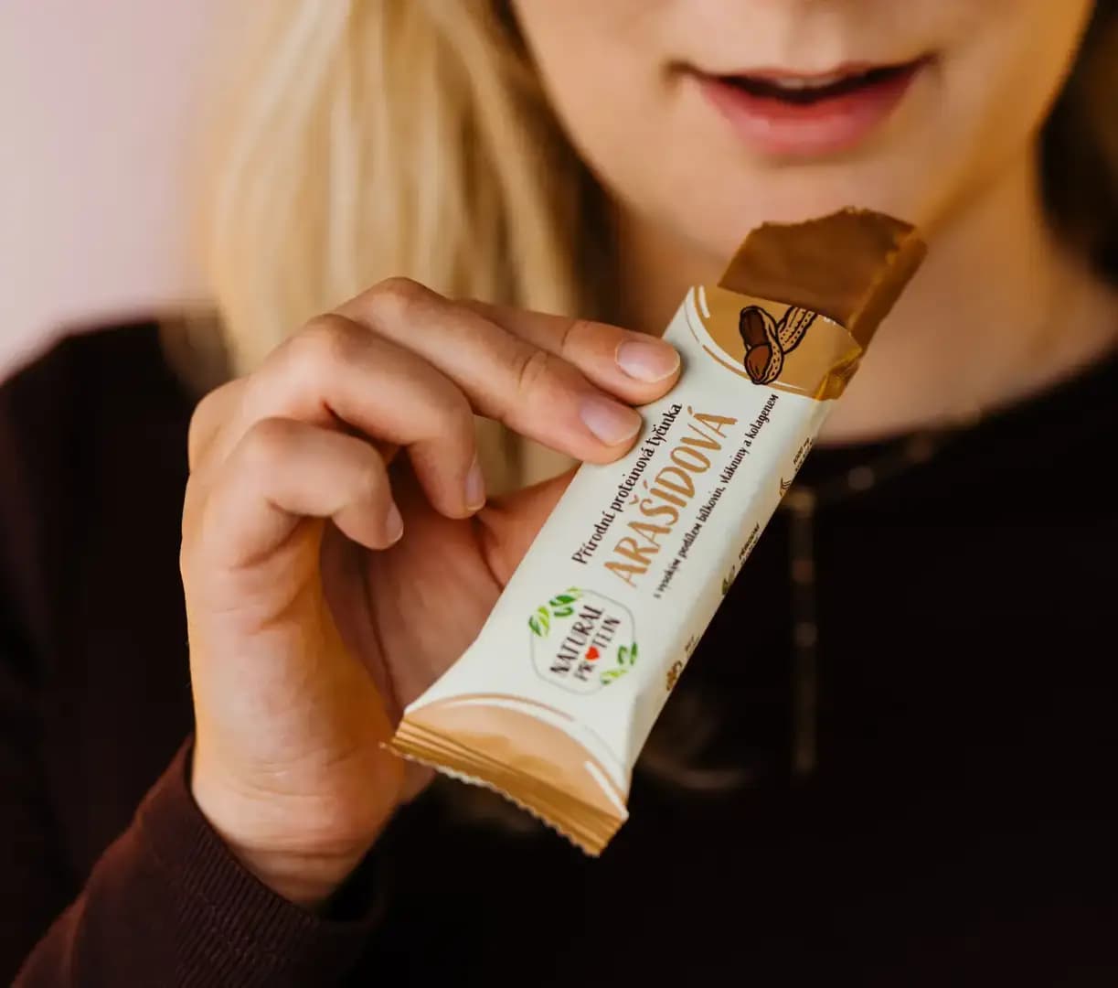 NaturalProtein Proteinová tyčinka s kolagenem Arašídová - náhled 5