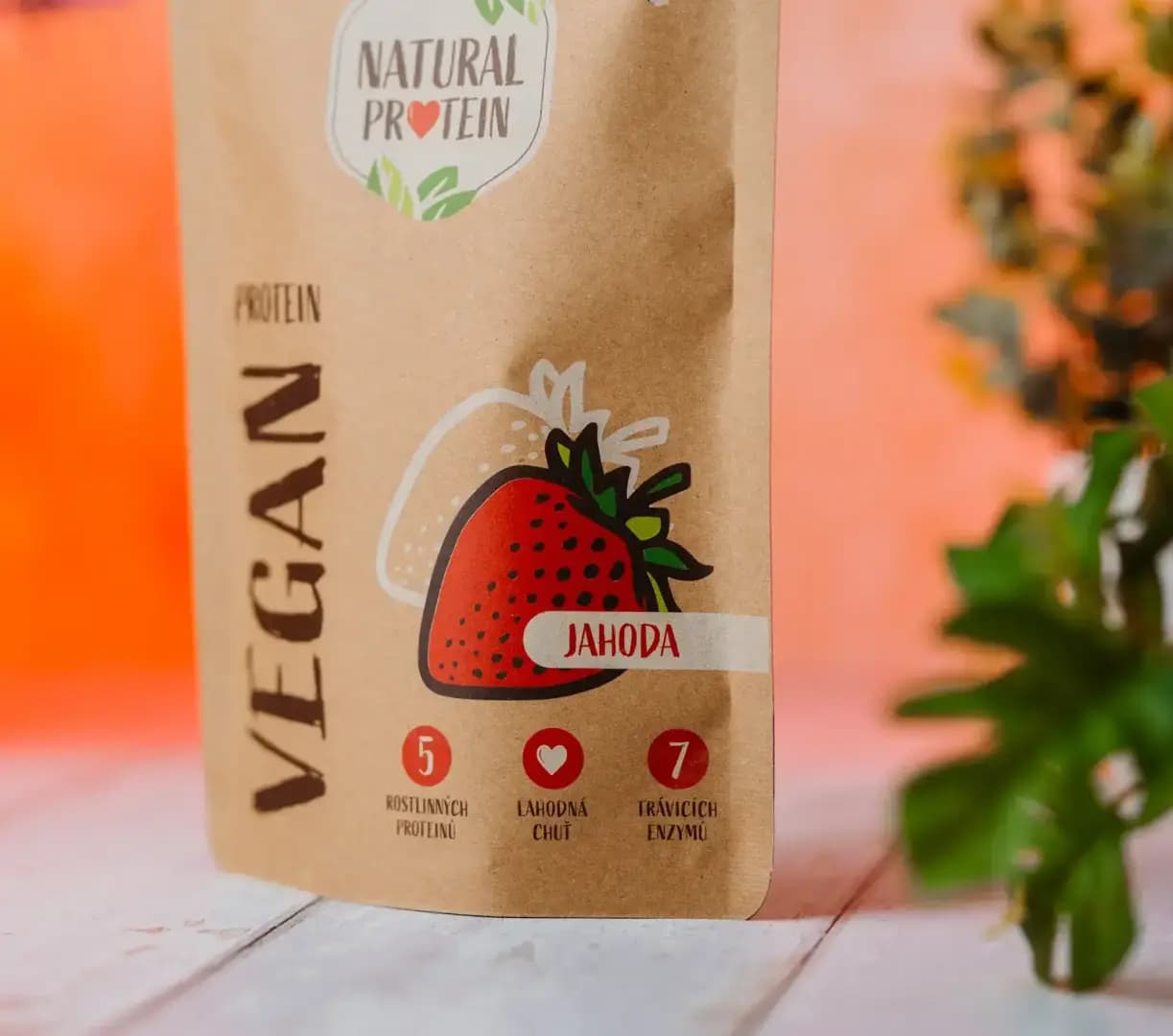 NaturalProtein Veganský protein Jahoda - náhled 3