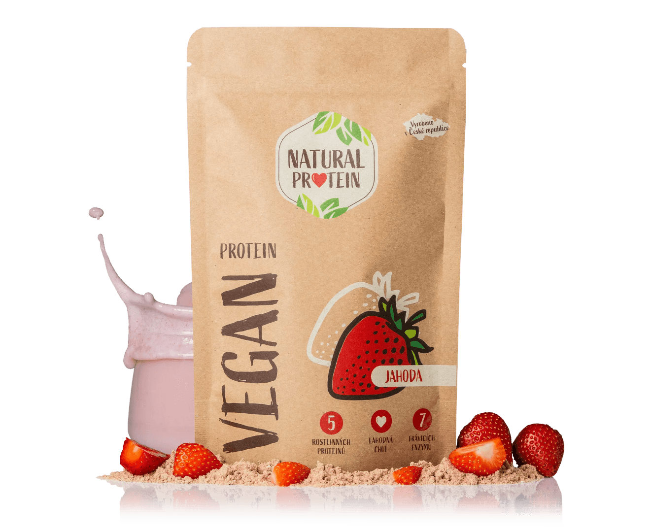 NaturalProtein Veganský protein Jahoda