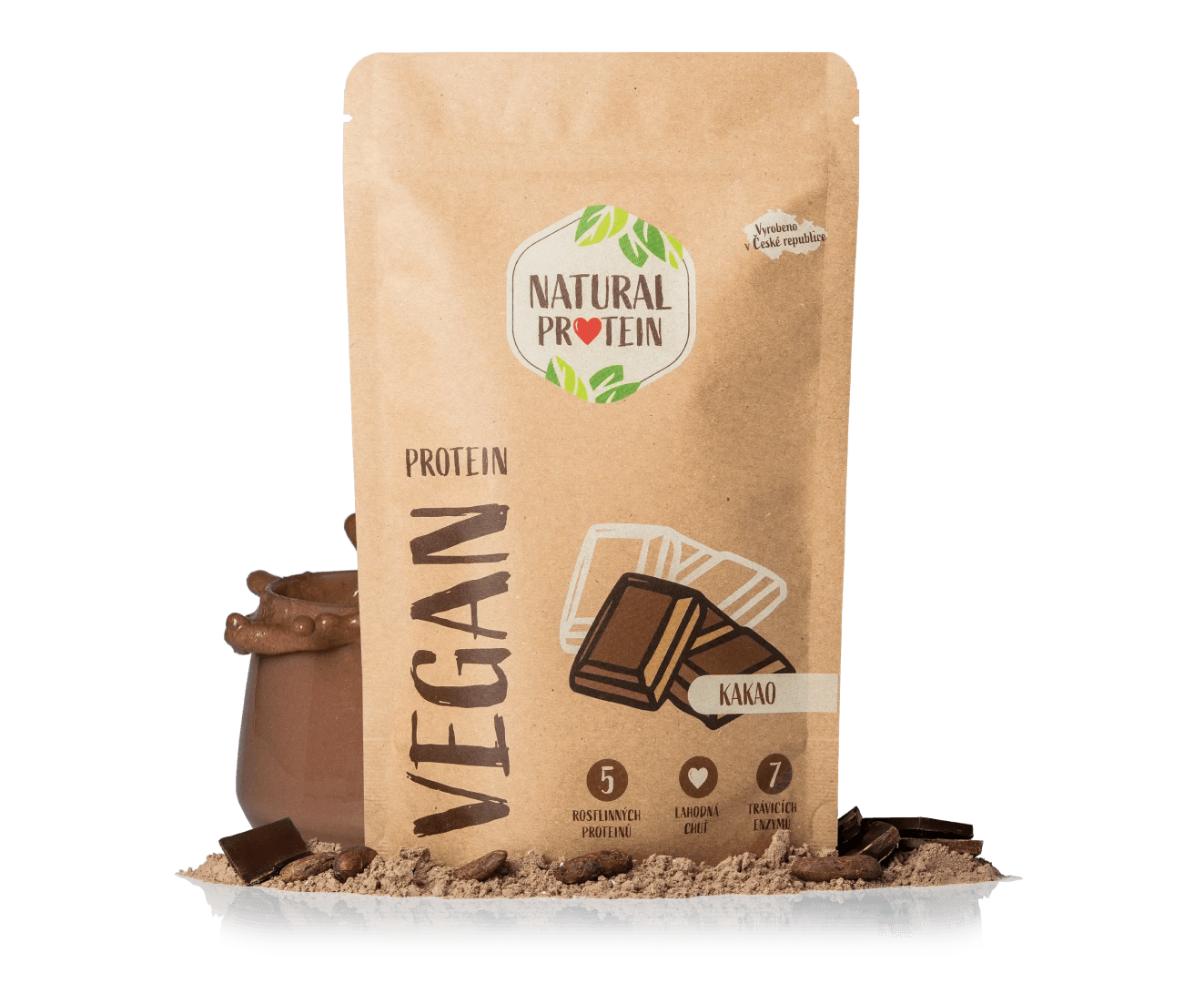 NaturalProtein Veganský protein Kakao