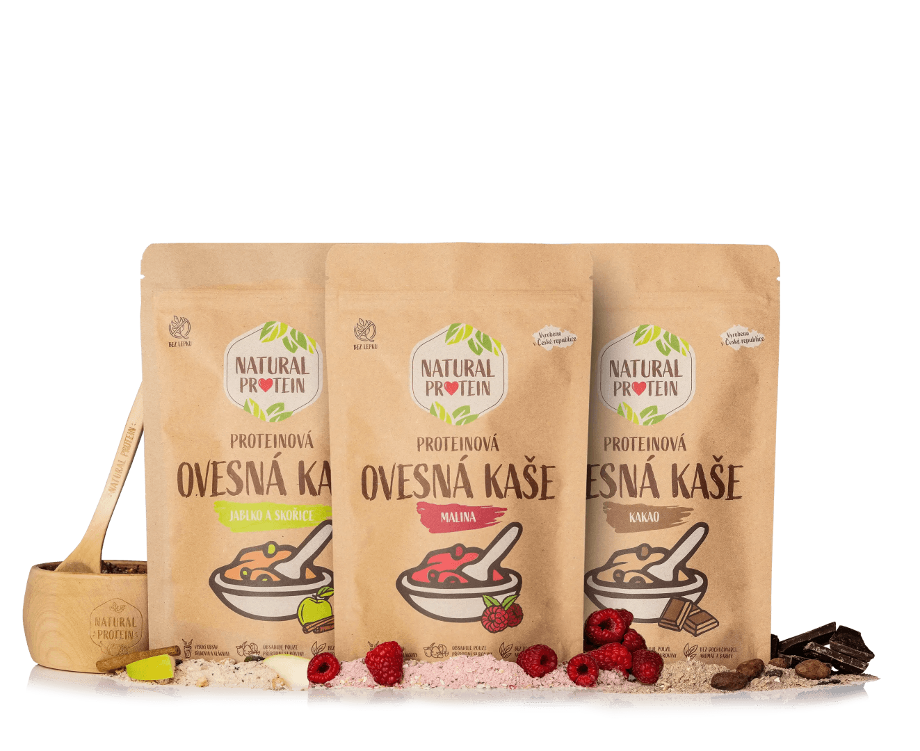 NaturalProtein 3x proteinová ovesná kaše