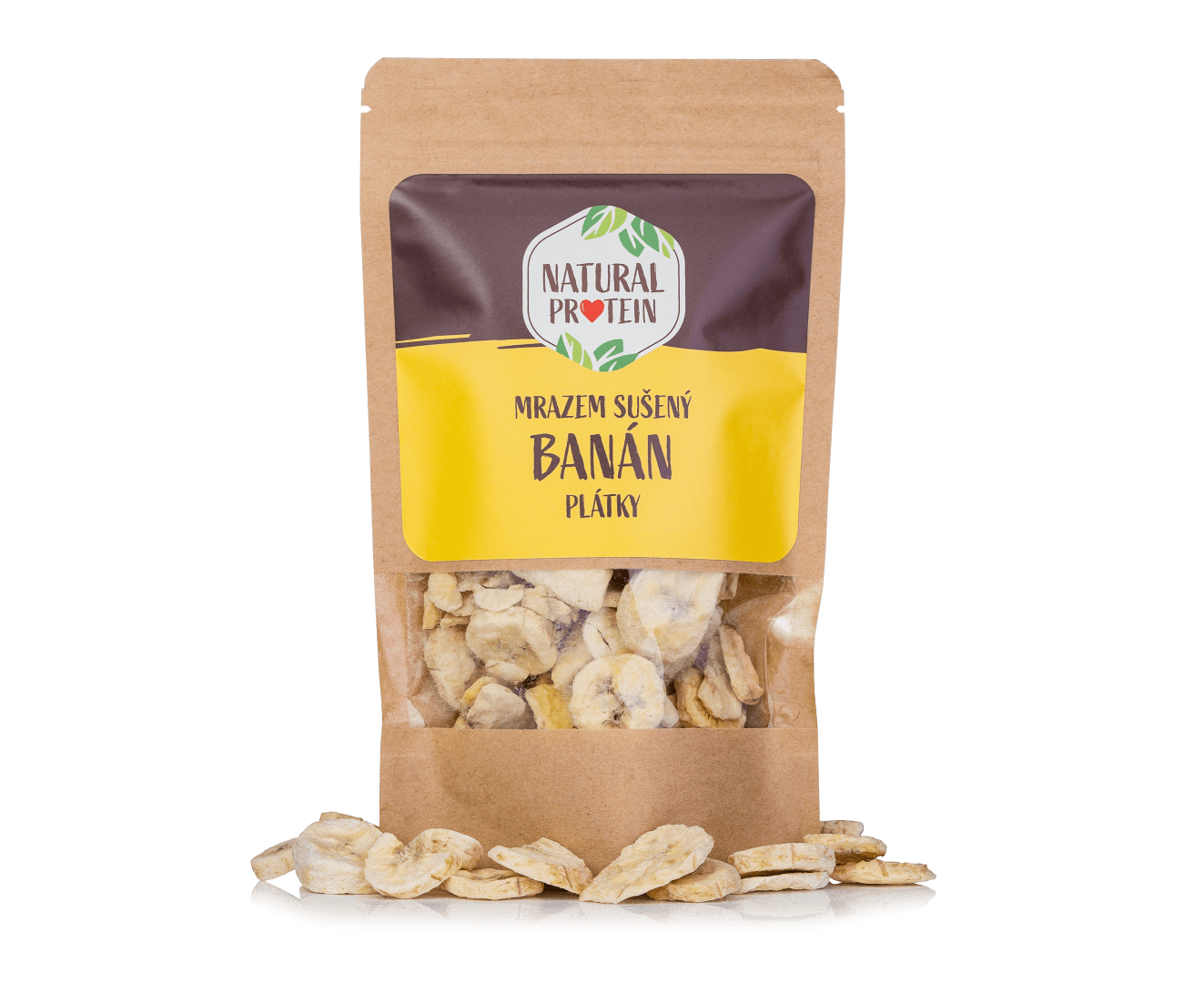 NaturalProtein Mrazem sušené banány Plátky
