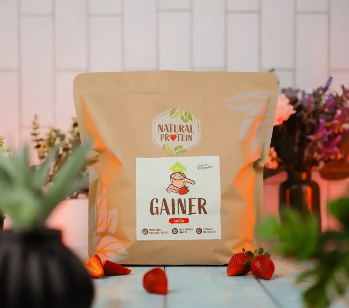 NaturalProtein Gainer Jahoda - náhled 3