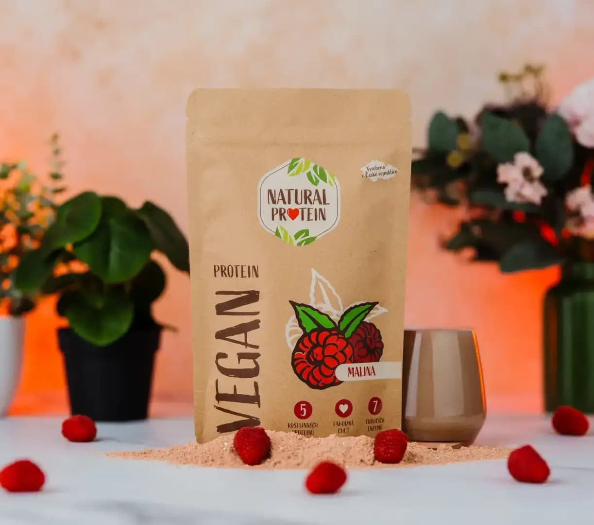 NaturalProtein Veganský protein Malina - náhled 2