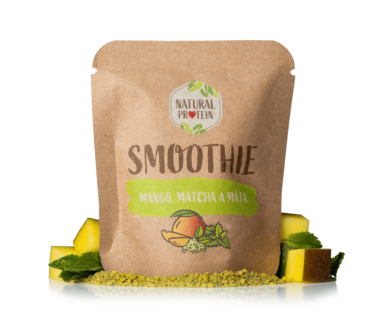 NaturalProtein Smoothie Mango + Matcha + Máta