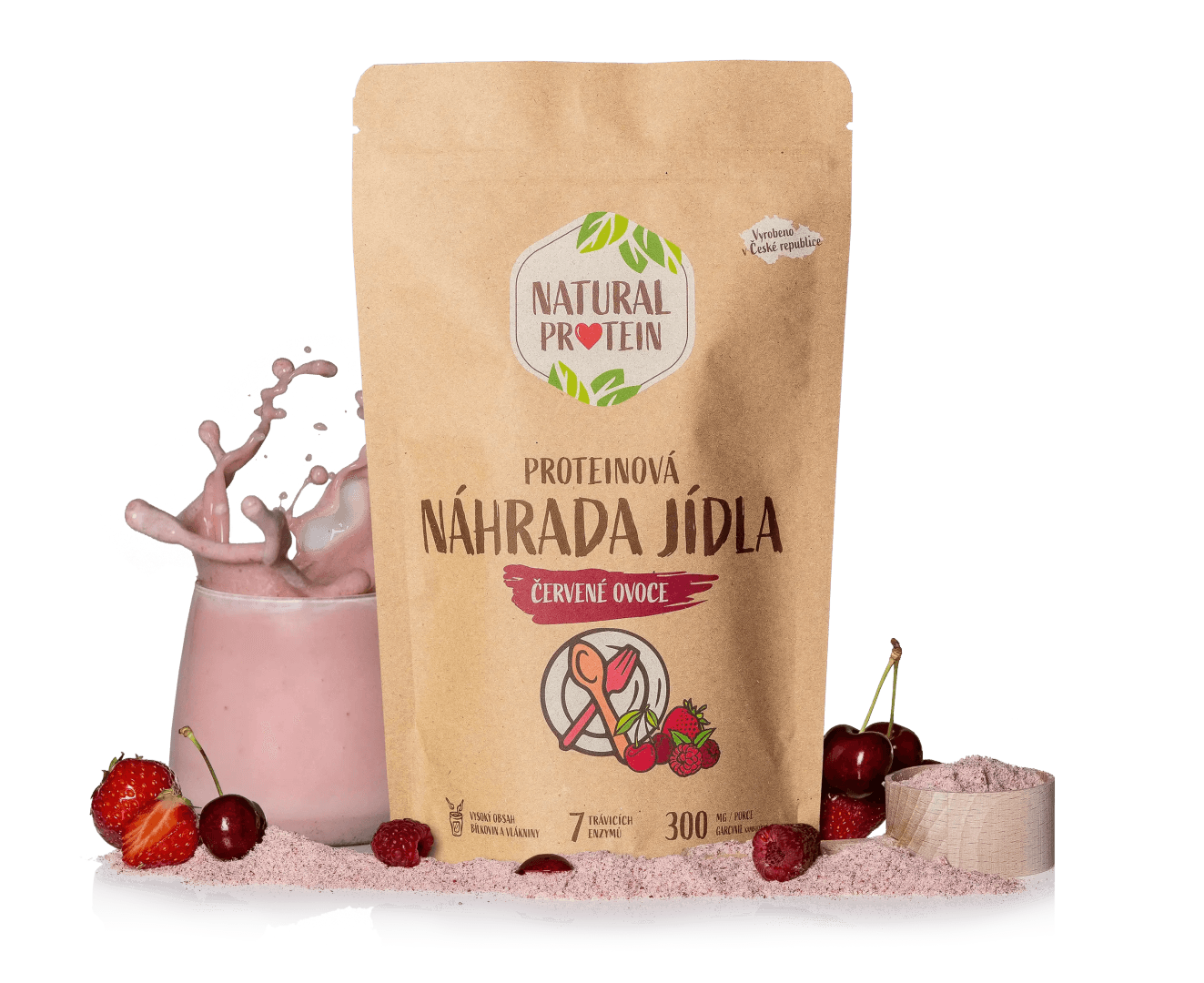 NaturalProtein Náhrada jídla Červené ovoce
