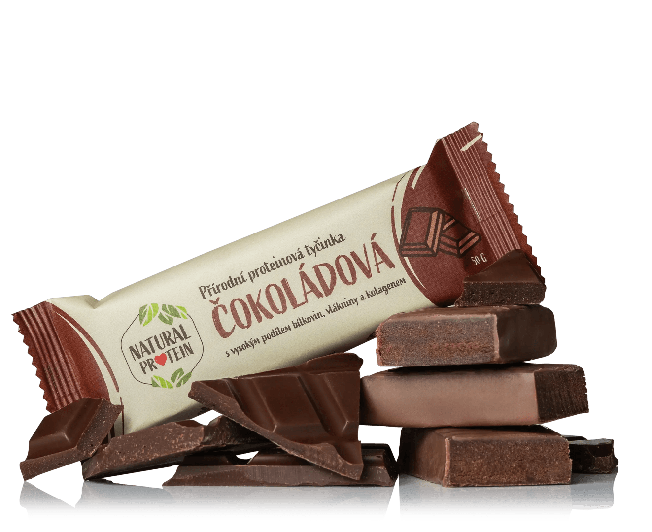 NaturalProtein Proteinová tyčinka s kolagenem Čokoládová