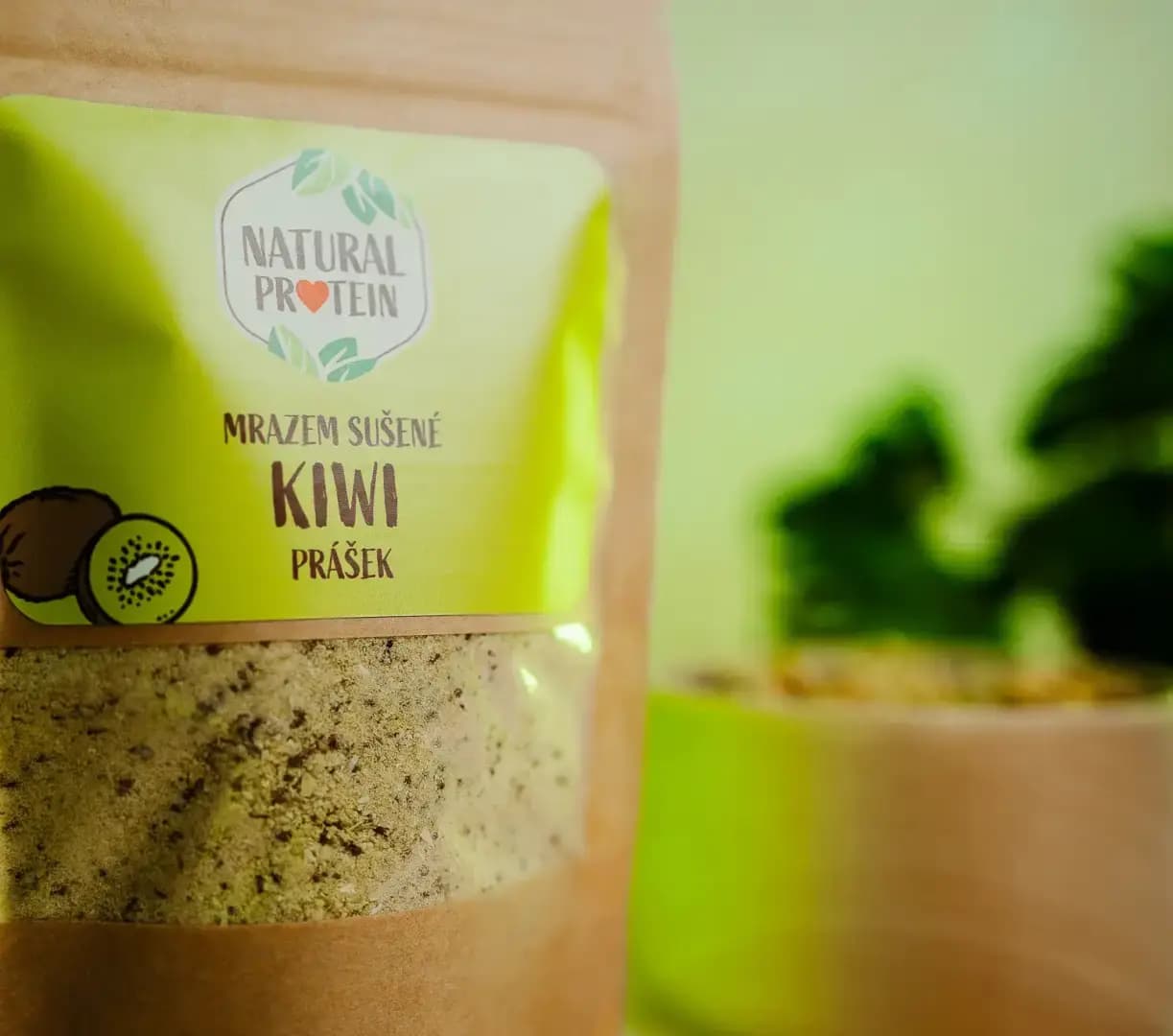NaturalProtein Mrazem sušené kiwi prášek - náhled 3