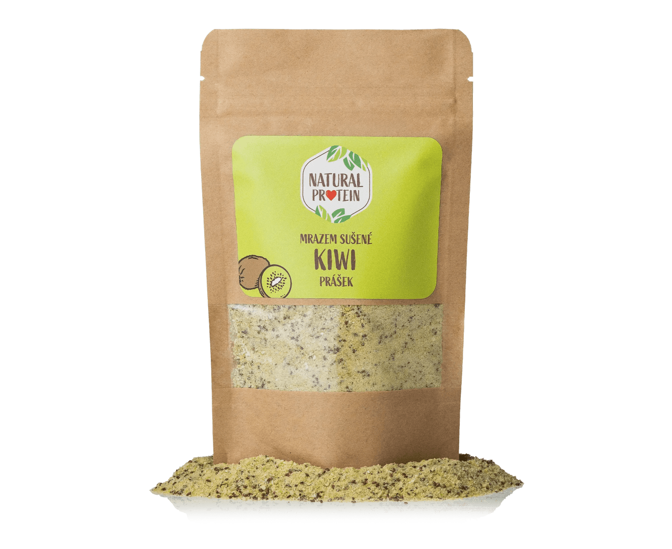 NaturalProtein Mrazem sušené kiwi prášek